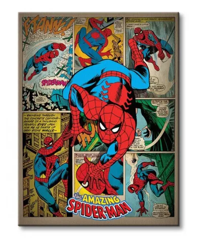 Spider-Man (Retro) - Obraz na płótnie