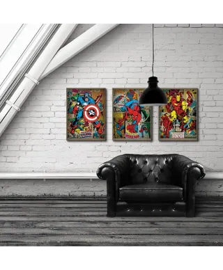 Spider-Man (Retro) - Obraz na płótnie