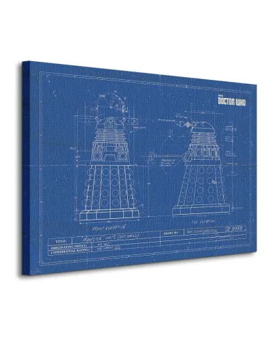 Doctor Who (Dalek Blueprint) - Obraz na płótnie
