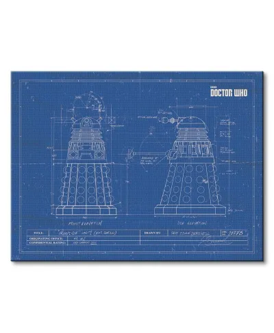 Doctor Who (Dalek Blueprint) - Obraz na płótnie
