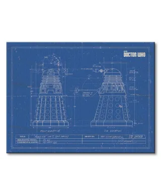 Doctor Who (Dalek Blueprint) - Obraz na płótnie