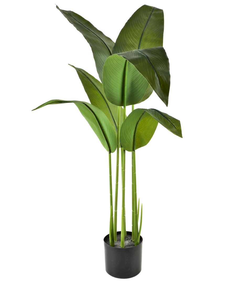 VIRIDIS Kwiat sztuczny Bananowiec 120cmw doniczce