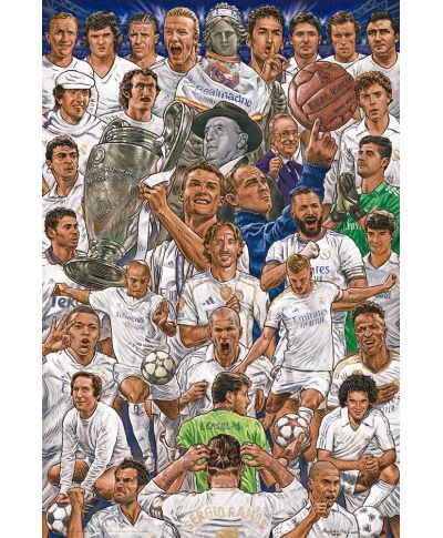 Real Madrid Legends By Morales De Los Rios - plakat