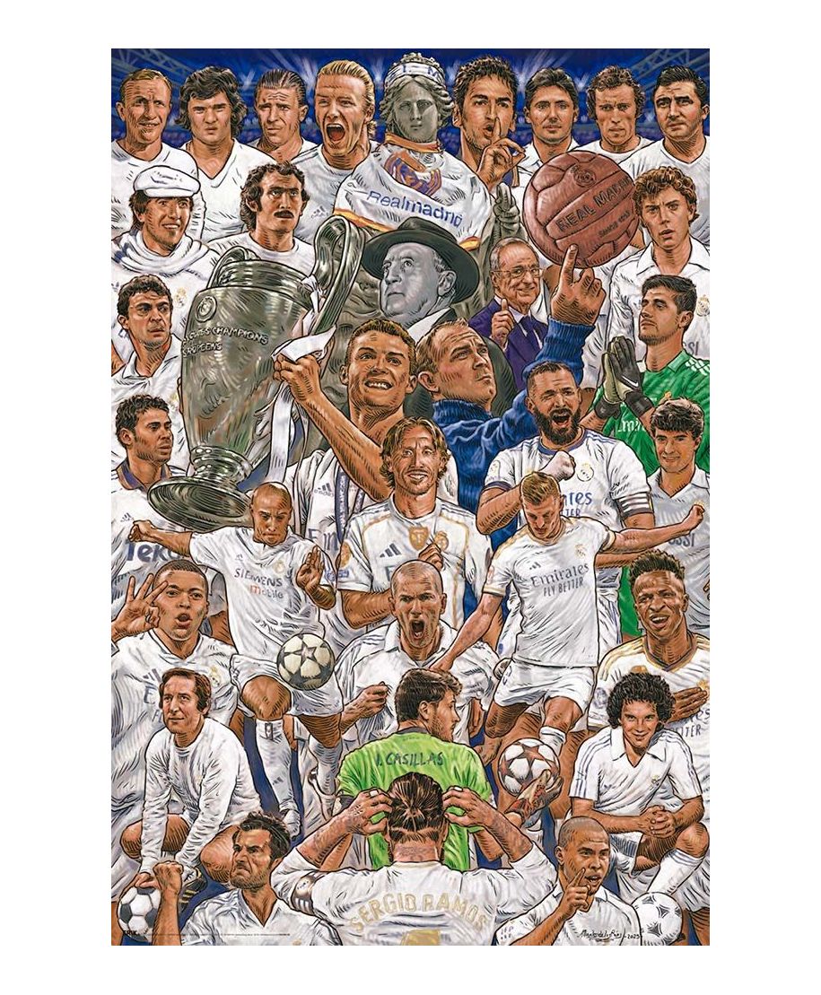 Real Madrid Legends By Morales De Los Rios - plakat
