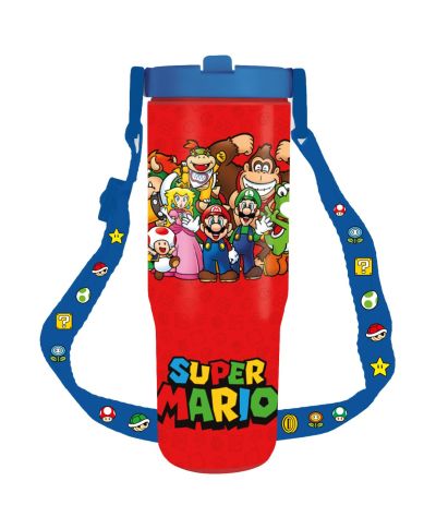 Super Mario - kubek termiczny ze smyczą