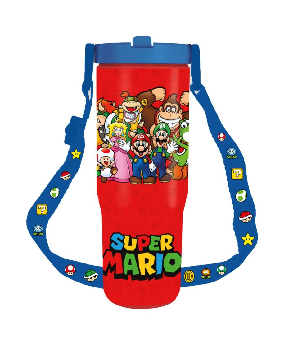 Super Mario - kubek termiczny ze smyczą