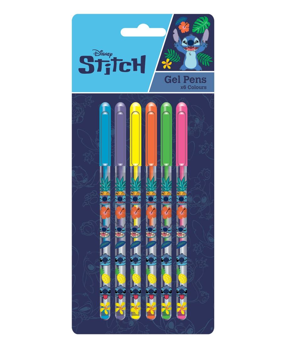 Stitch - zestaw 6 długopisów żelowych