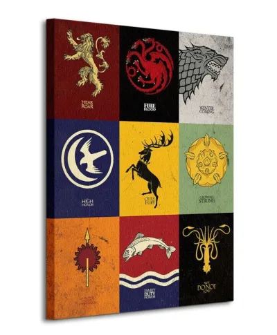 Game of Thrones (Sigils) - Obraz na płótnie