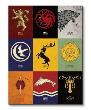 Game of Thrones (Sigils) - Obraz na płótnie
