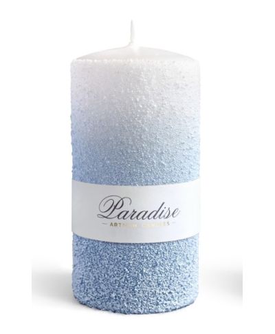 Świeca PARADISE walec duży 8x8x17,5cmparafinowa niebieska