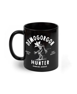 Stranger Things 5 Demogorgon Hunter - czarny kubek