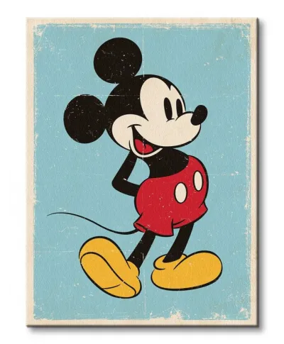 Mickey Mouse (Retro) - Obraz na płótnie