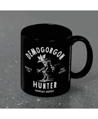 Stranger Things 5 Demogorgon Hunter - czarny kubek