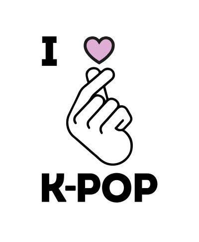 I Love K-Pop - pocztówka
