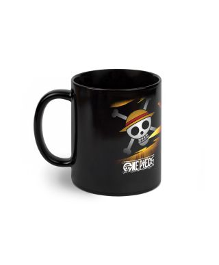 One Piece Straw Hat Logo - czarny kubek