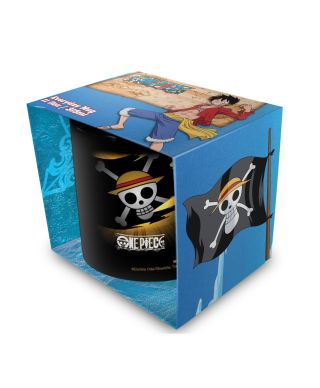 One Piece Straw Hat Logo - czarny kubek