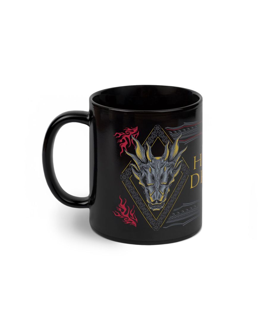 House Of The Dragon Ród Smoka - czarny kubek