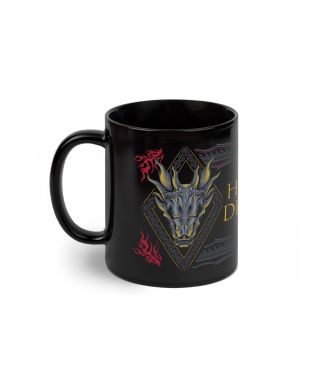 House Of The Dragon Ród Smoka - czarny kubek