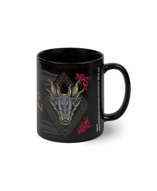 House Of The Dragon Ród Smoka - czarny kubek
