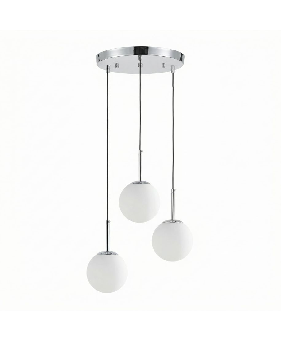 NOWOCZESNA POTRÓJNA LAMPA CHROMOWANA FREDICA W3