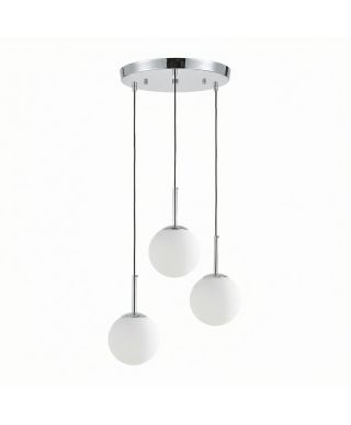 NOWOCZESNA POTRÓJNA LAMPA CHROMOWANA FREDICA W3