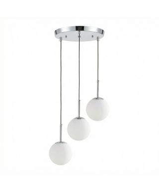 NOWOCZESNA POTRÓJNA LAMPA CHROMOWANA FREDICA W3