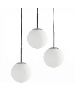 NOWOCZESNA POTRÓJNA LAMPA CHROMOWANA FREDICA W3