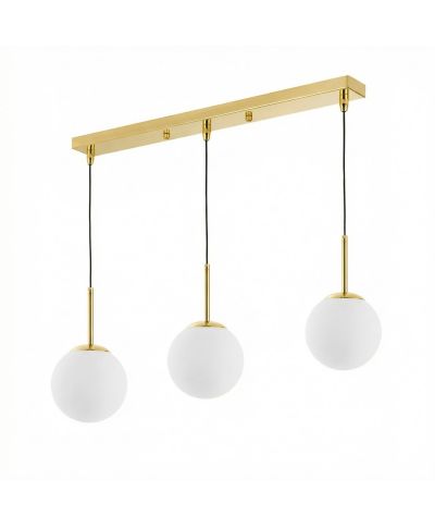 NOWOCZESNA POTRÓJNA LAMPA KLASYCZNE ZŁOTO FREDICA W3 PRO