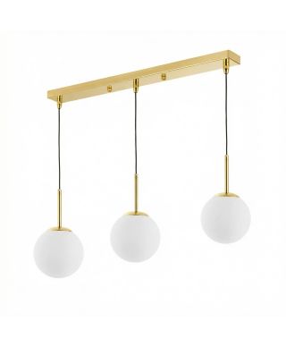 NOWOCZESNA POTRÓJNA LAMPA KLASYCZNE ZŁOTO FREDICA W3 PRO