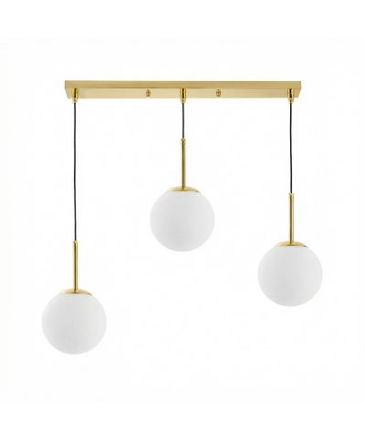 NOWOCZESNA POTRÓJNA LAMPA KLASYCZNE ZŁOTO FREDICA W3 PRO