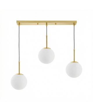 NOWOCZESNA POTRÓJNA LAMPA KLASYCZNE ZŁOTO FREDICA W3 PRO