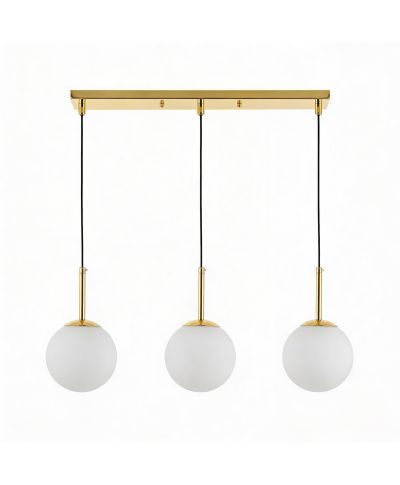 NOWOCZESNA POTRÓJNA LAMPA KLASYCZNE ZŁOTO FREDICA W3 PRO