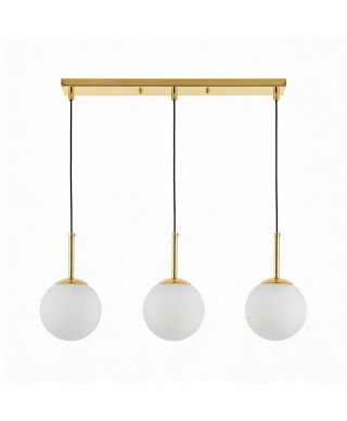 NOWOCZESNA POTRÓJNA LAMPA KLASYCZNE ZŁOTO FREDICA W3 PRO