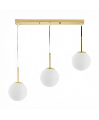 NOWOCZESNA POTRÓJNA LAMPA KLASYCZNE ZŁOTO FREDICA W3 PRO