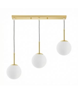 NOWOCZESNA POTRÓJNA LAMPA KLASYCZNE ZŁOTO FREDICA W3 PRO