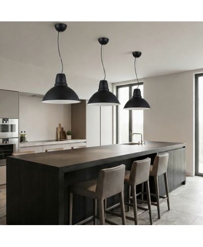 NOWOCZESNA LAMPA WISZĄCA CZARNA DORS