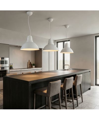 NOWOCZESNA LAMPA WISZĄCA BIAŁA DORS