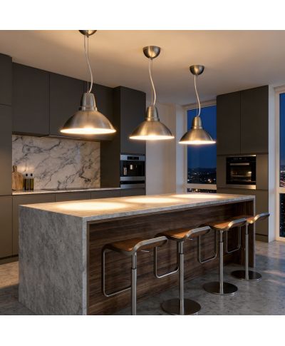 NOWOCZESNA LAMPA WISZĄCA SREBRNA DORS