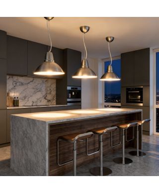 NOWOCZESNA LAMPA WISZĄCA SREBRNA DORS