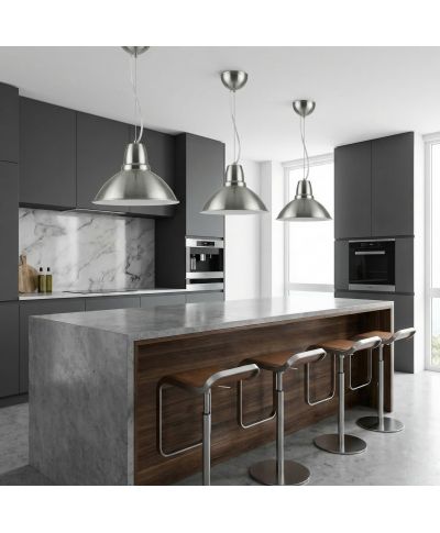 NOWOCZESNA LAMPA WISZĄCA SREBRNA DORS