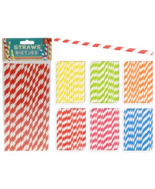 SŁOMKI PAPIEROWE DO NAPOJÓW 16SZT 6 RODZAJI