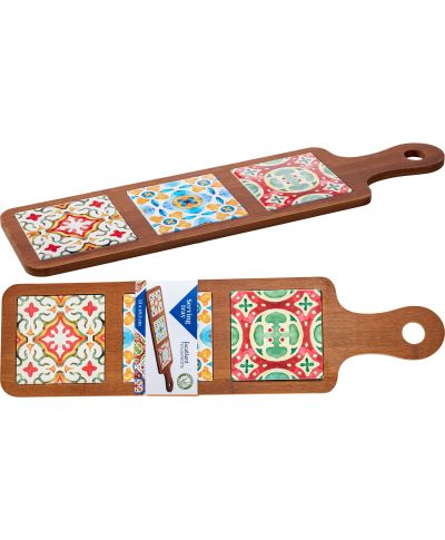 Długa taca do serwowania z bambusa 49 cm