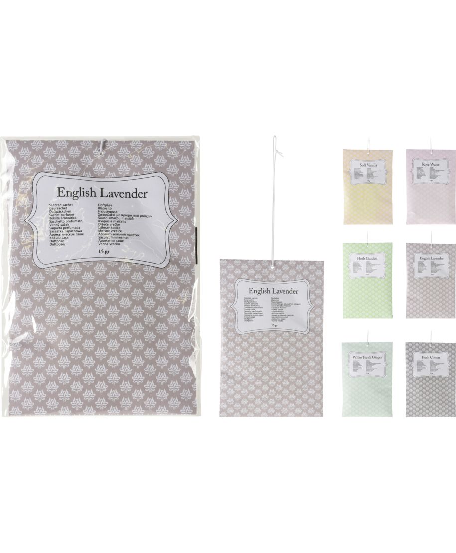 Saszetki zapachowe w woreczku 11,5x16 cm 6 zapachów do wyboru