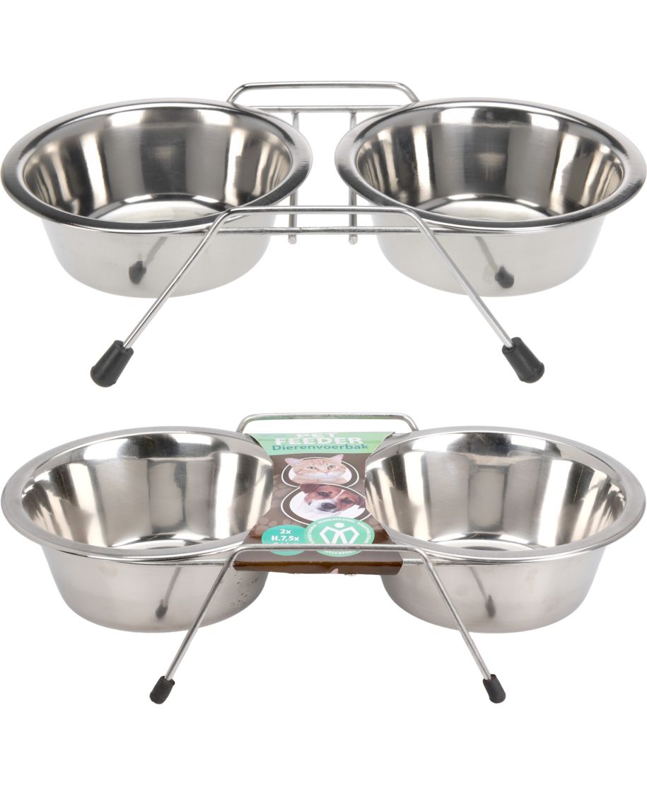 Zestaw misek na stojaku ze stali nierdzewnej 620 ml 2 szt.