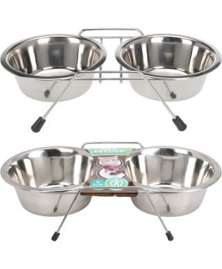 Zestaw misek na stojaku ze stali nierdzewnej 620 ml 2 szt.