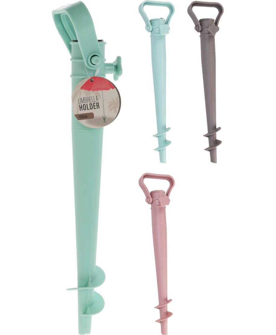 Uchwyt do wbijania na parasol z polipropylenu 38x5,5 cm 3 kolory do wyboru