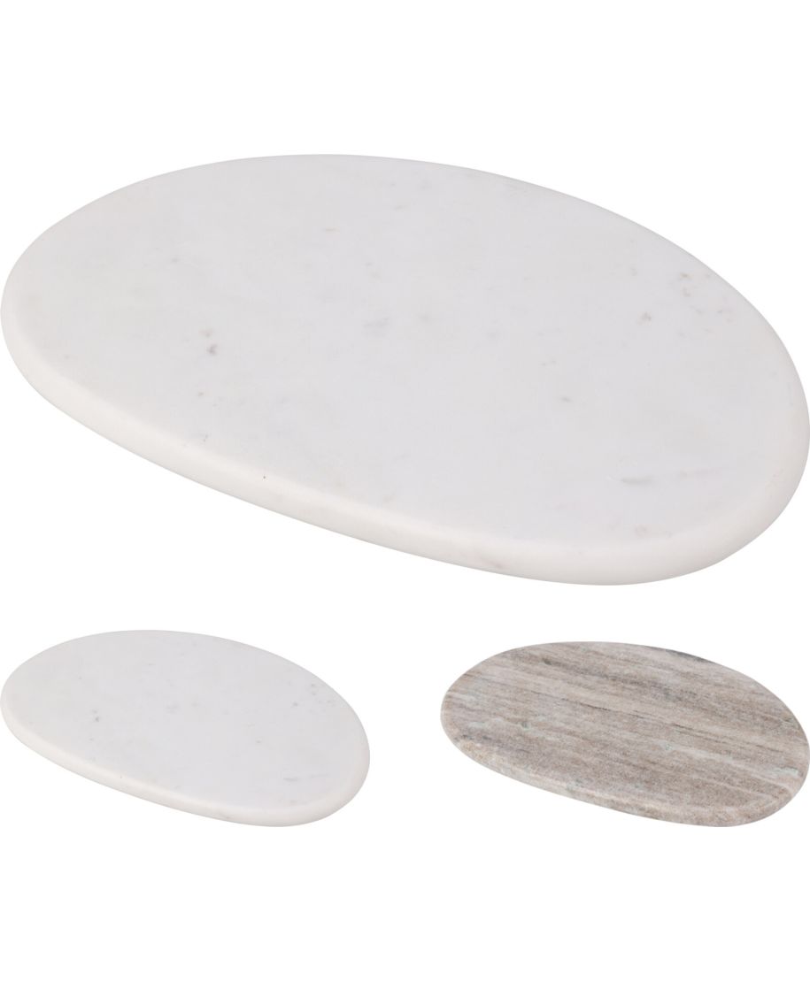 Deska do krojenia z marmuru 24,5x15x1,5cm biała