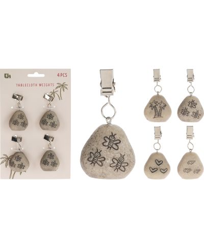 Dekoracyjne obciążniki do obrusów z polistonu 4 szt. 3 wzory do wyboru