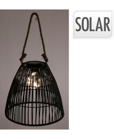 Latarenka solarna z polipropylenu i metalu 24x24x23 cm