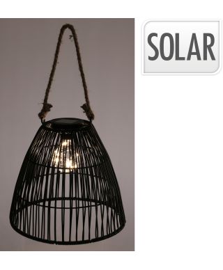 Latarenka solarna z polipropylenu i metalu 24x24x23 cm